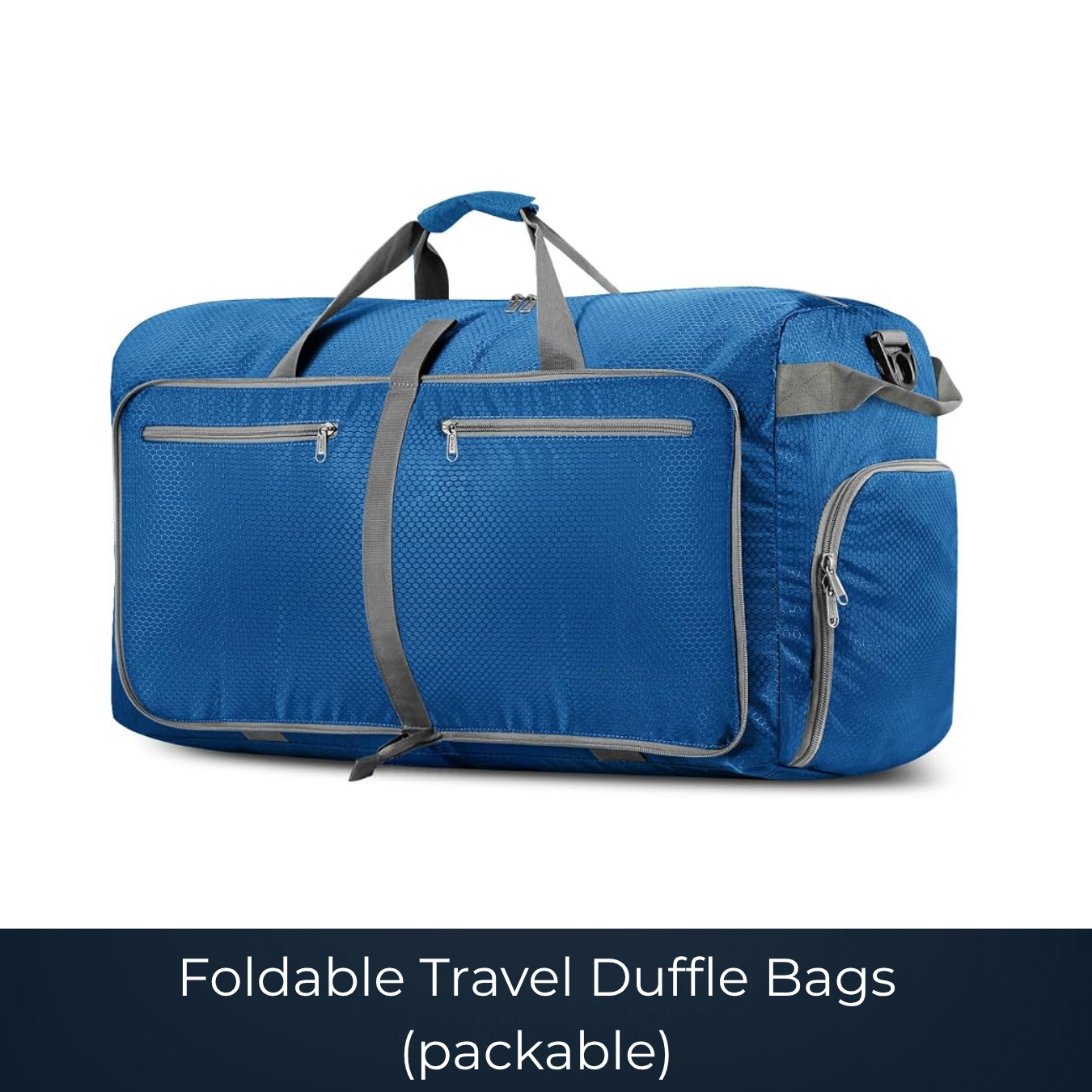 Packable foldable travel duffle bag manufactured by Bags2Crown Mumbai