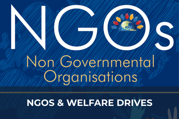 NGO welfare and distribution drives