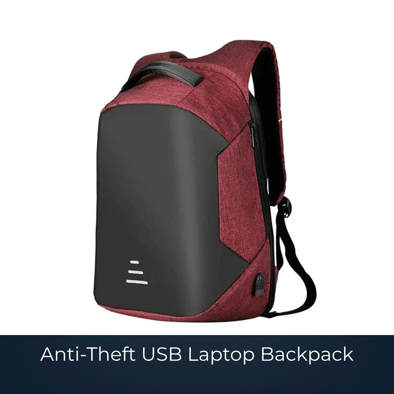 Custom anti-theft USB laptop backpack manufactured by Bags2Crown Mumbai