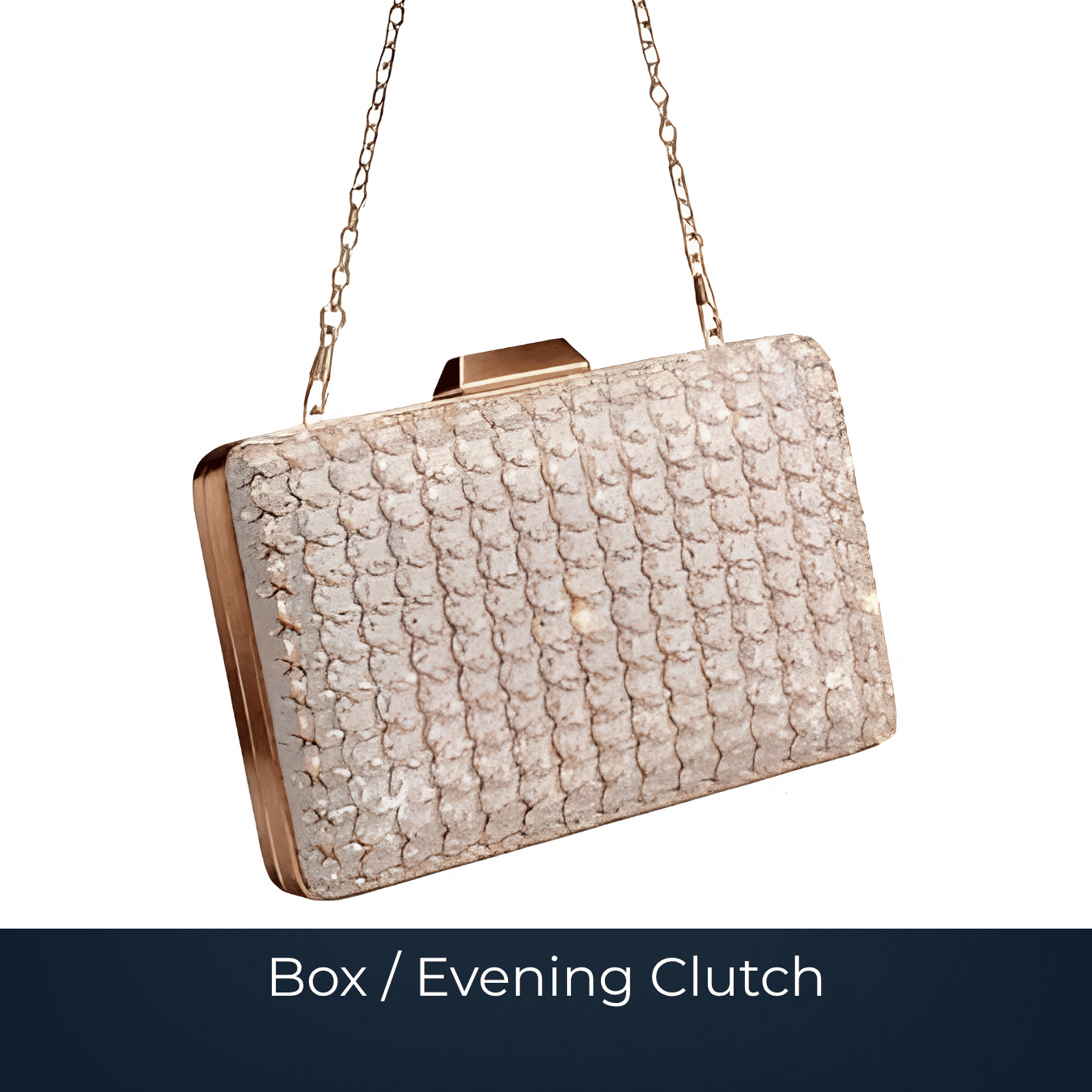 Custom box evening clutch manufactured by Bags2Crown Mumbai