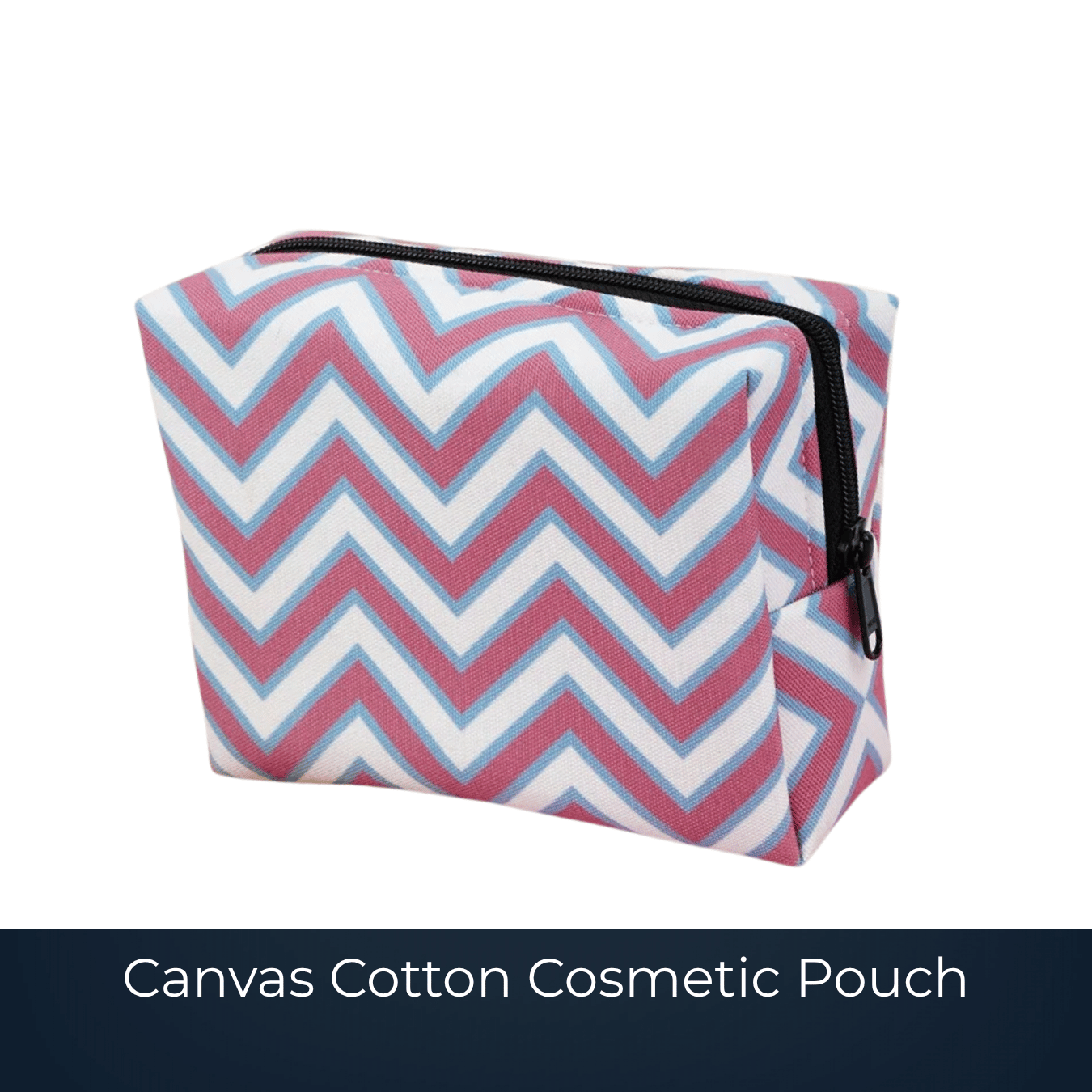 Bulk cotton canvas cosmetic pouch manufactured by Bags2Crown Mumbai