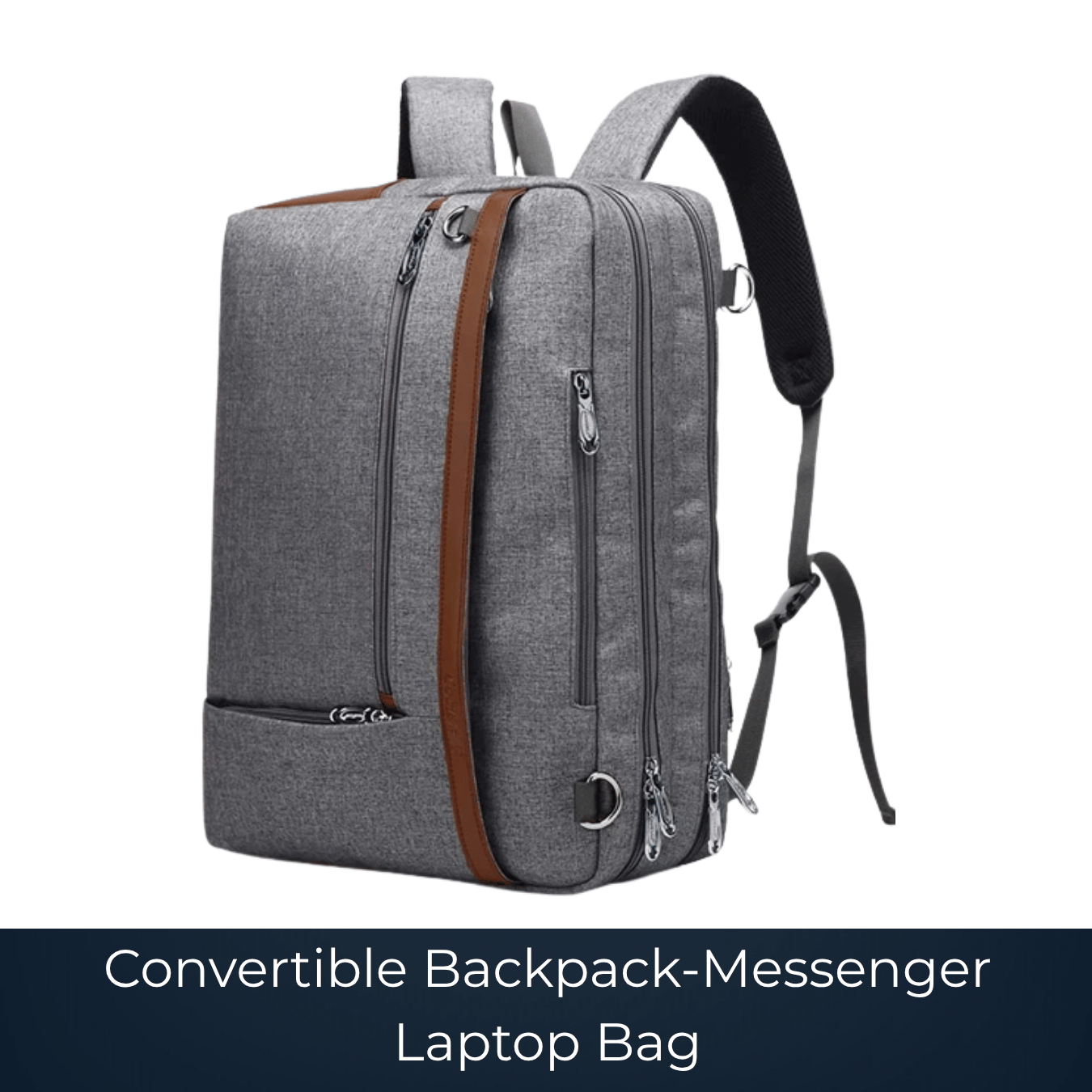 Convertible backpack to messenger laptop bag manufactured by Bags2Crown Mumbai