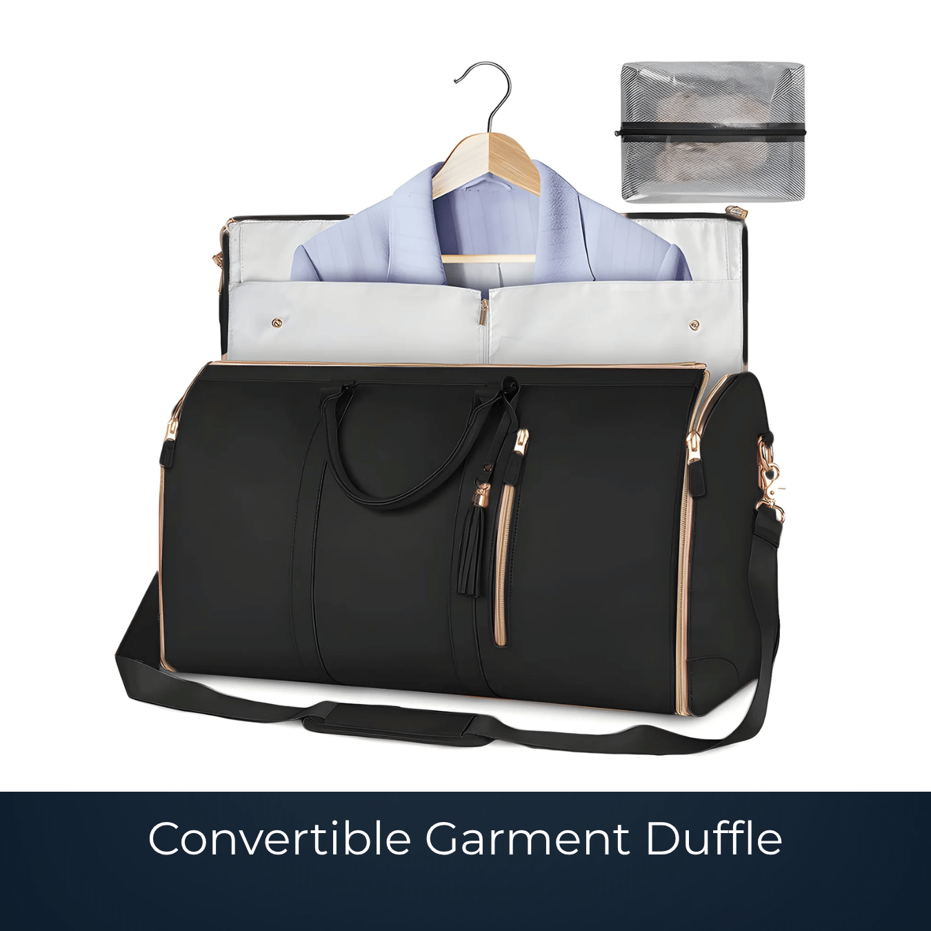 Convertible garment duffle bag manufactured by Bags2Crown Mumbai