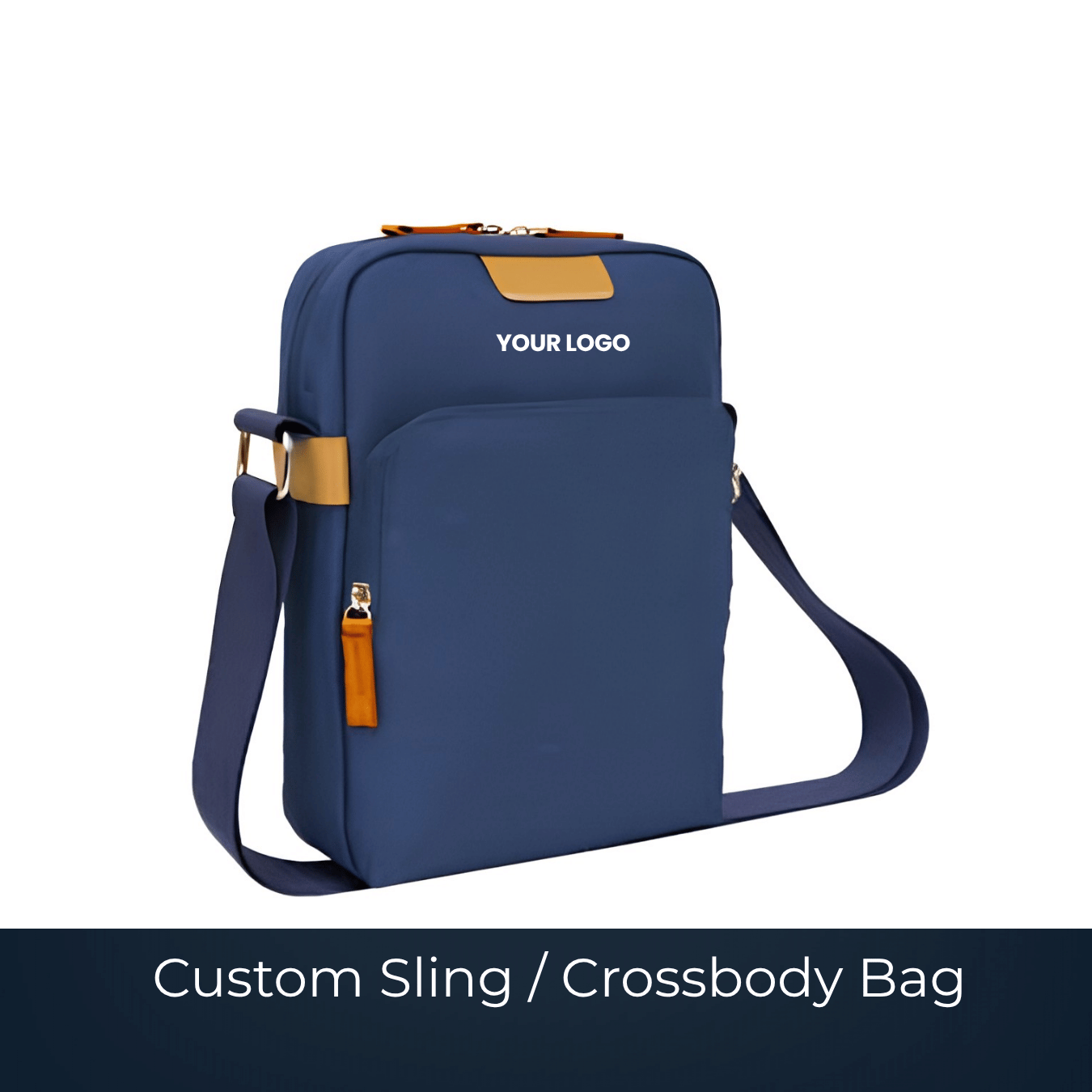 Custom branded sling crossbody bag for corporate gifting by Bags2Crown Mumbai