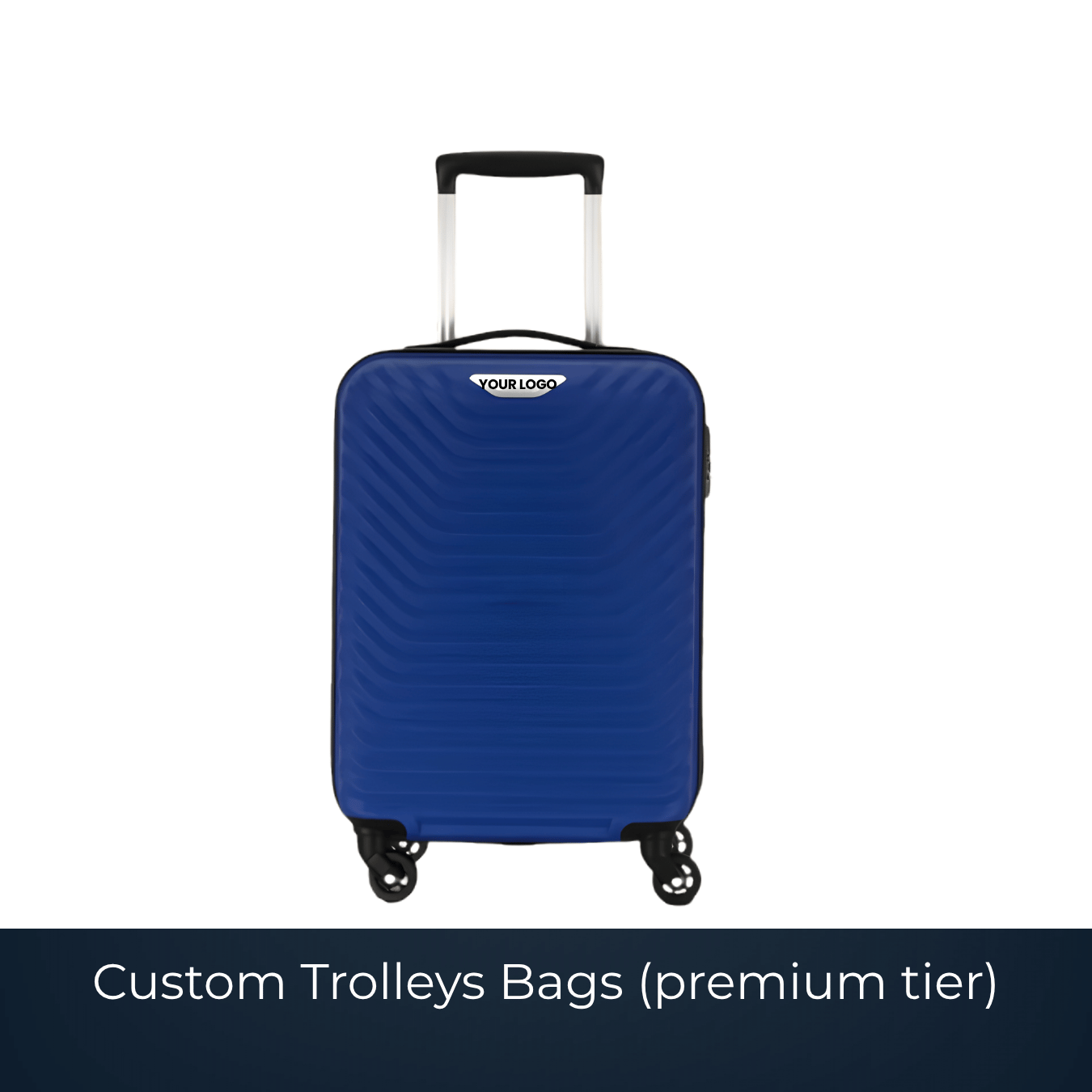 Premium custom branded trolley bag for corporate gifting by Bags2Crown Mumbai