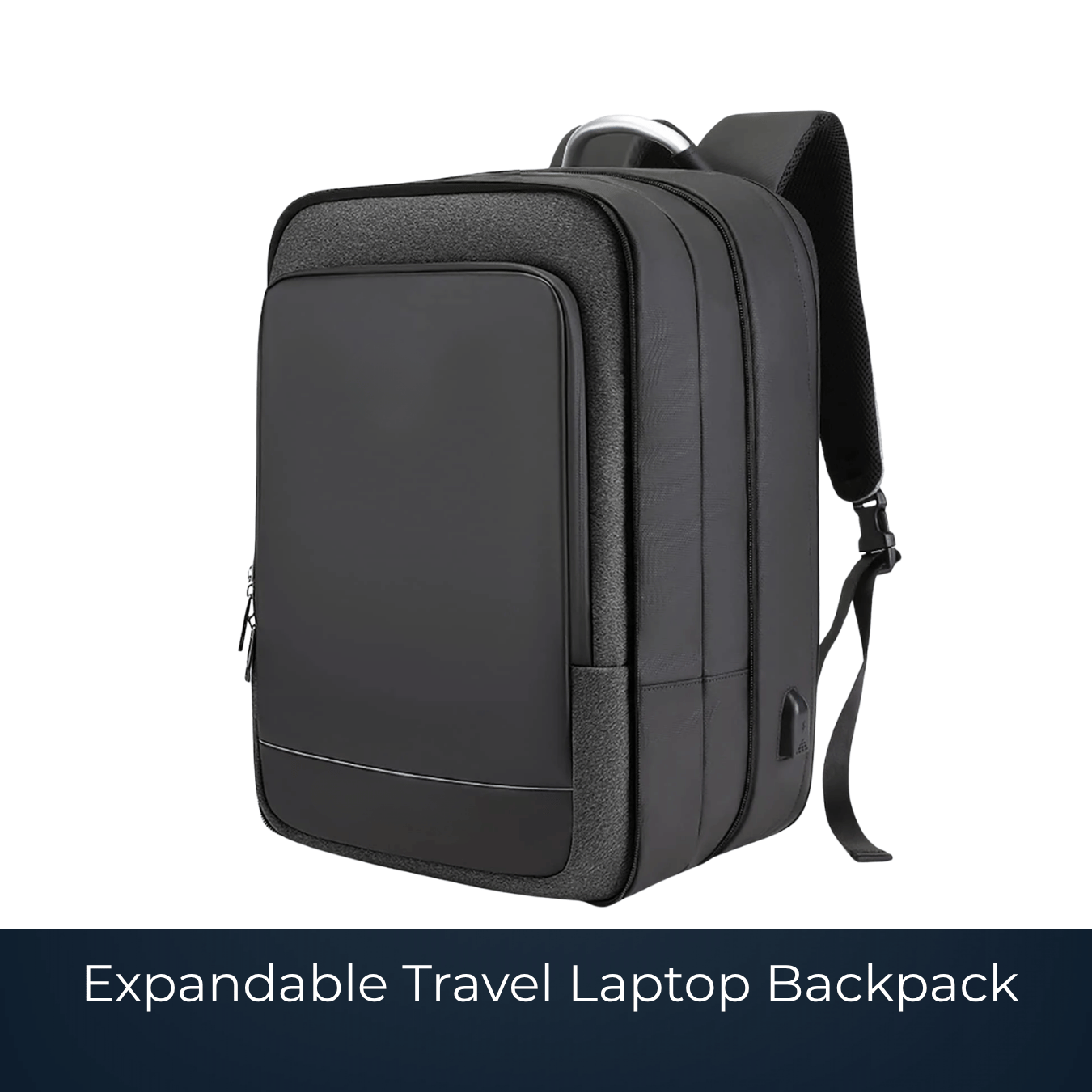 Expandable travel laptop backpack manufactured by Bags2Crown Mumbai