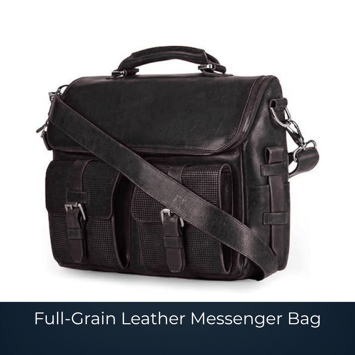 Handcrafted full-grain leather messenger bag by Bags2Crown Mumbai