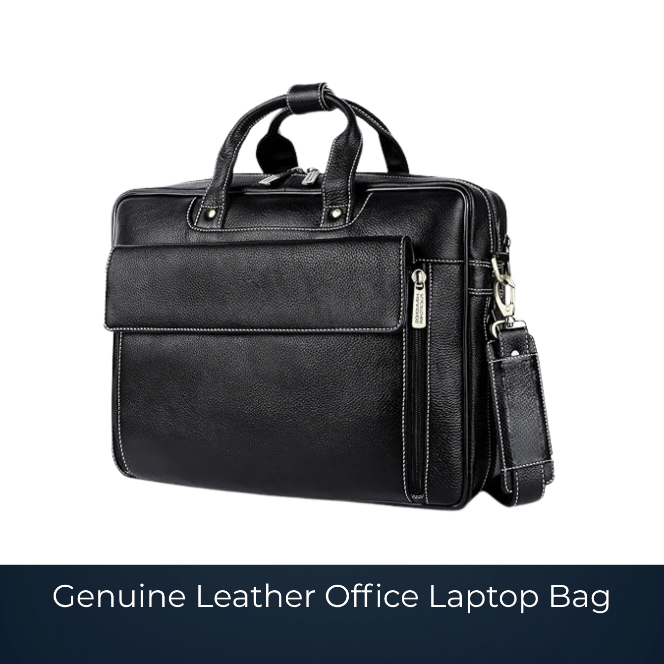 Genuine leather office laptop bag handcrafted by Bags2Crown Mumbai