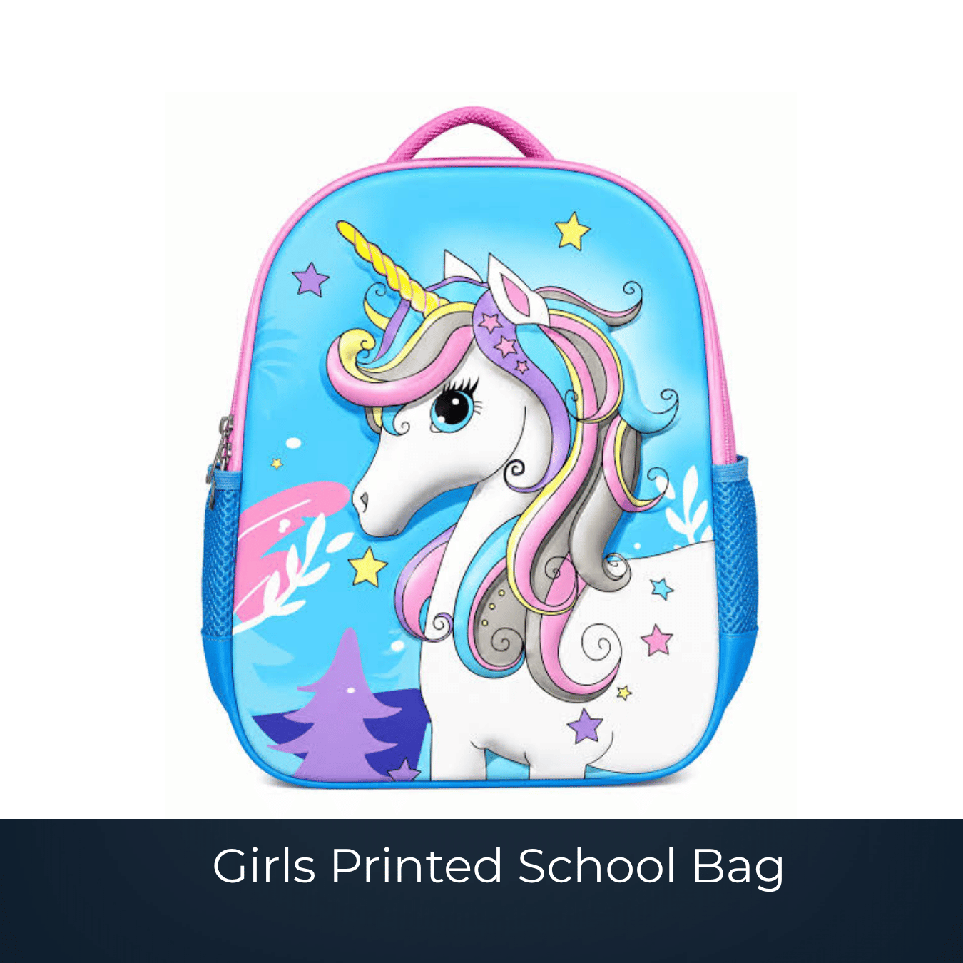 Custom printed school bag for girls by Bags2Crown Mumbai