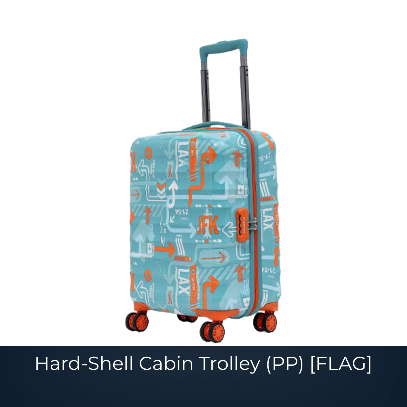 Polypropylene hard-shell cabin trolley bag supplied by Bags2Crown Mumbai