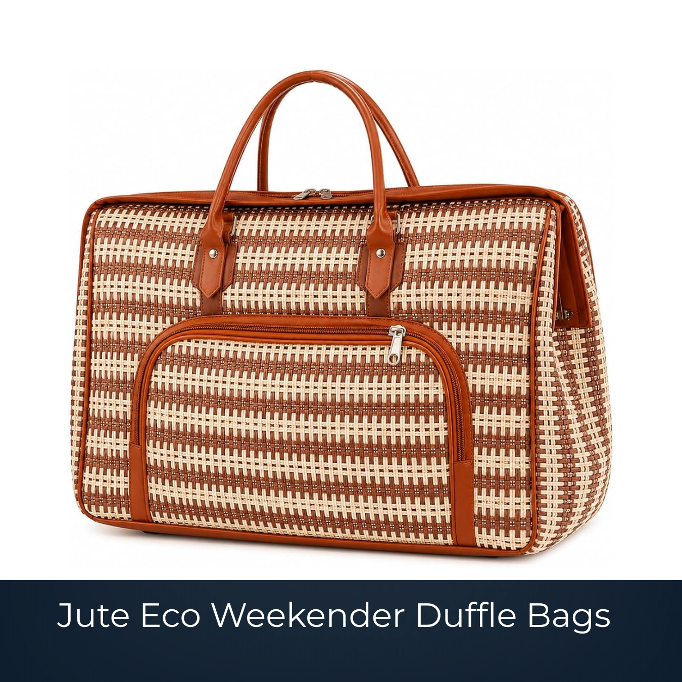 Custom jute eco weekender duffle bag by Bags2Crown Mumbai