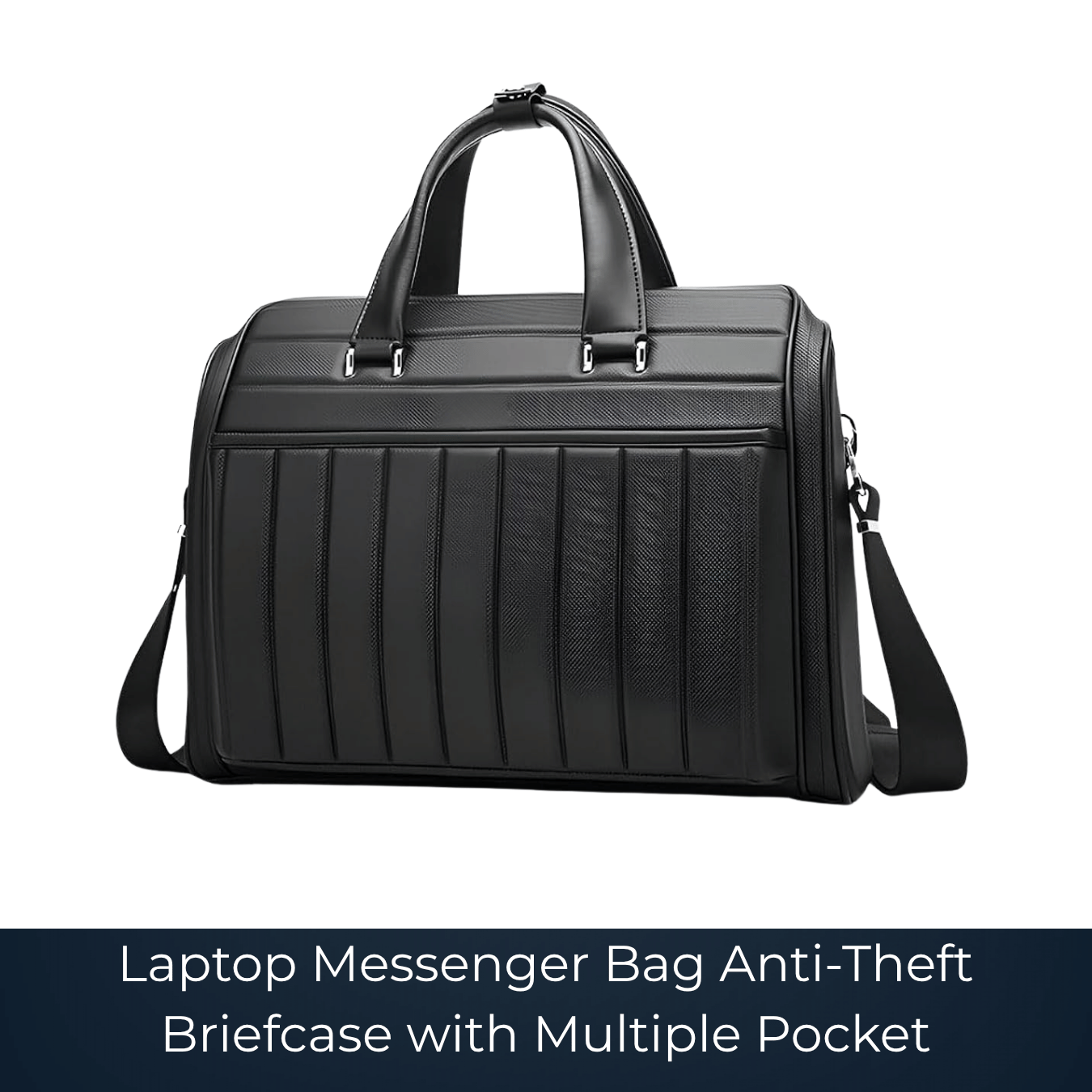 Anti-theft multi-pocket laptop briefcase manufactured by Bags2Crown Mumbai