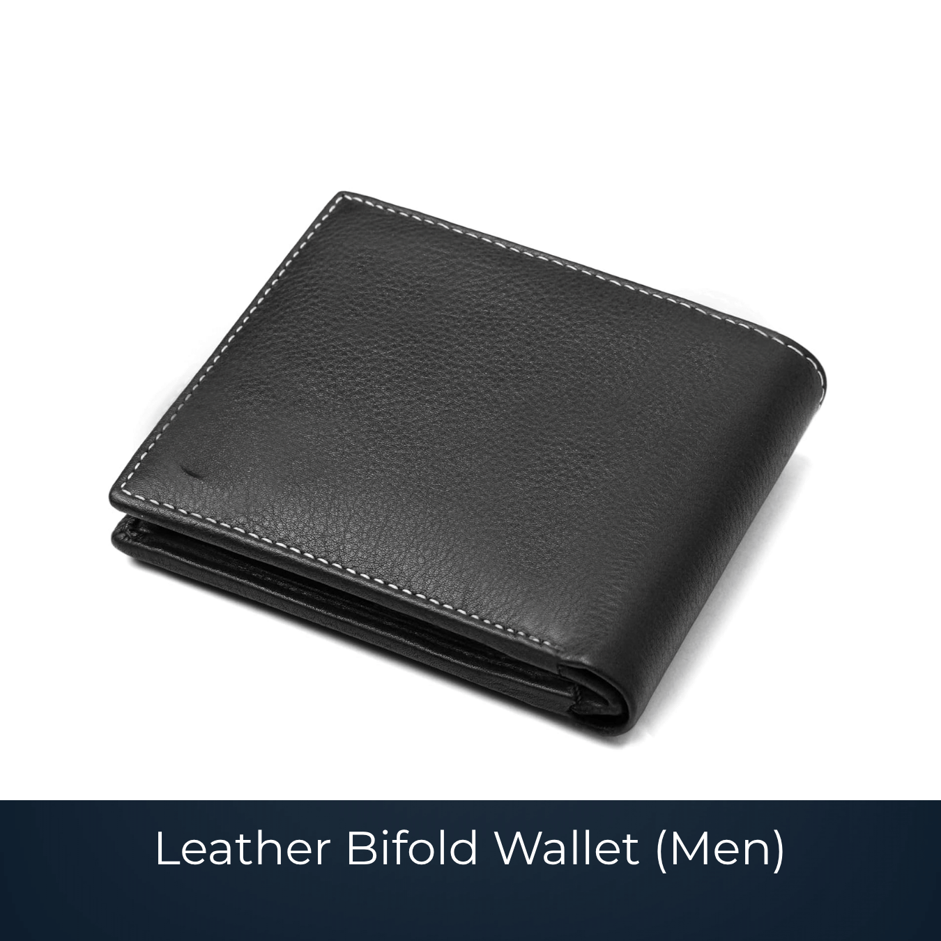 Handcrafted men's leather bifold wallet by Bags2Crown Mumbai