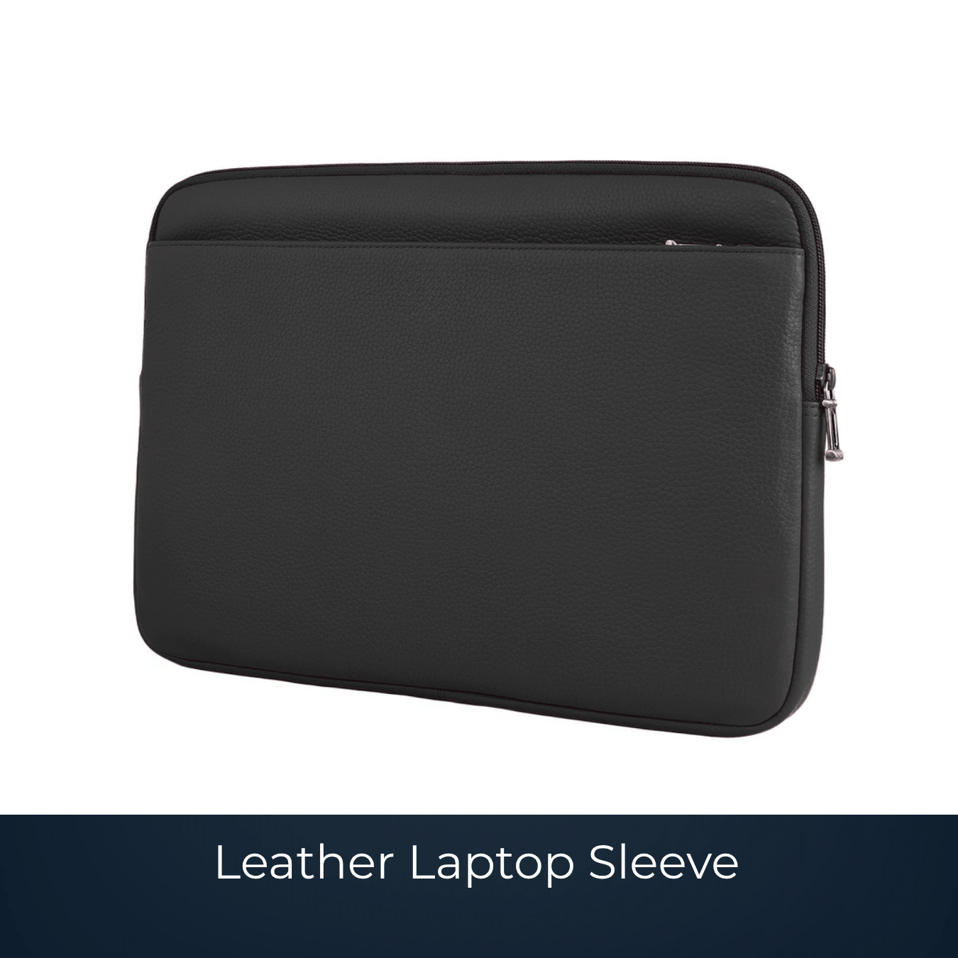 Custom-cut leather laptop sleeve manufactured by Bags2Crown Mumbai