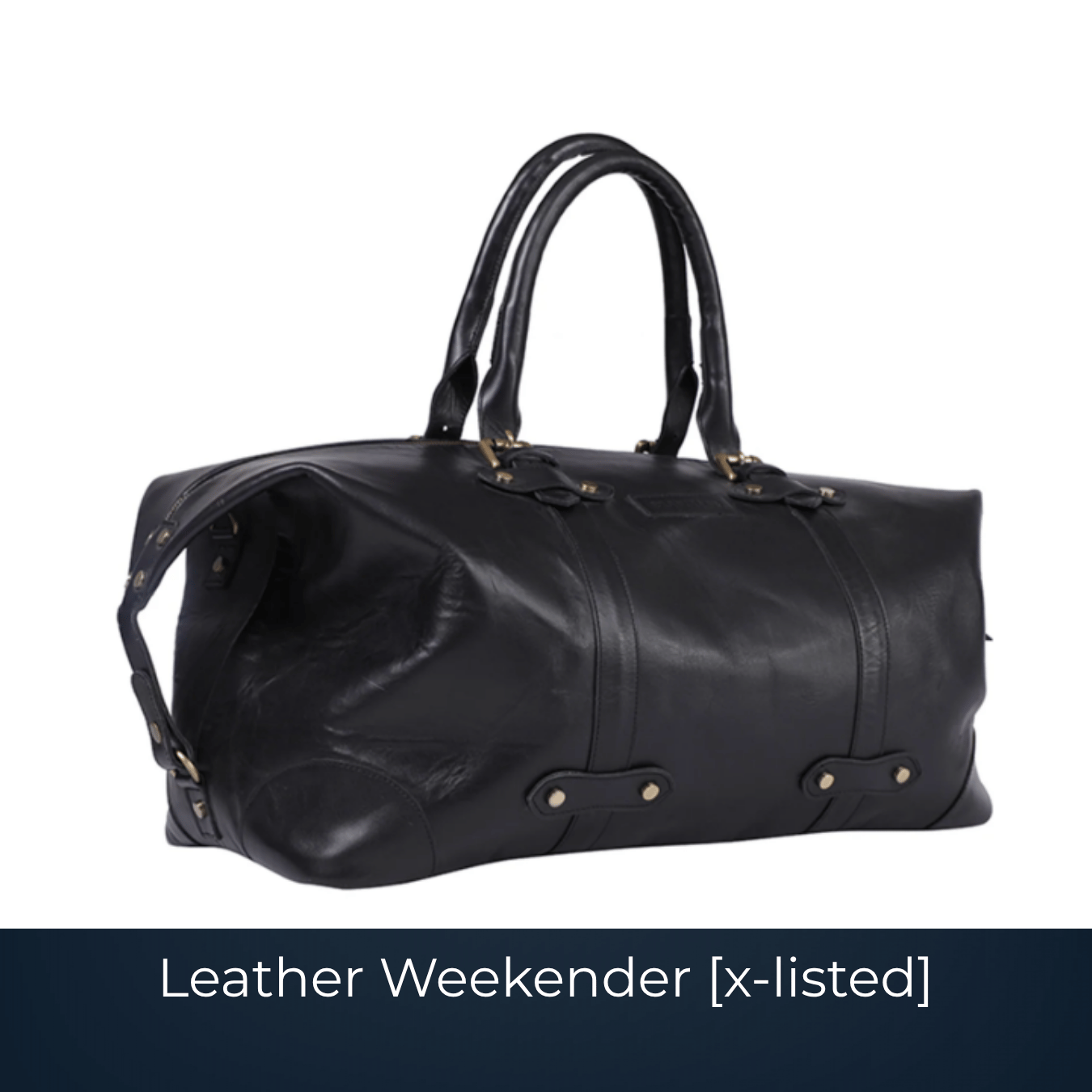 Leather Weekender [x-listed] manufactured for travel use