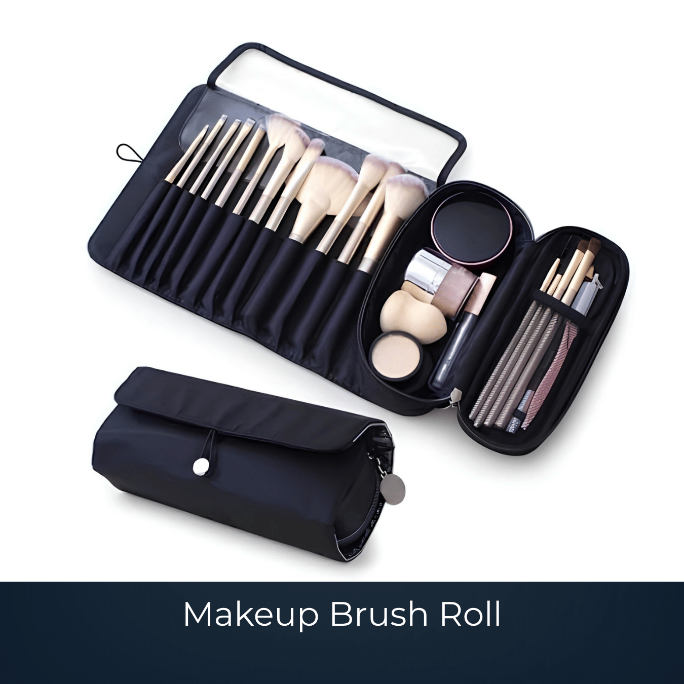 Custom makeup brush roll manufactured by Bags2Crown Mumbai