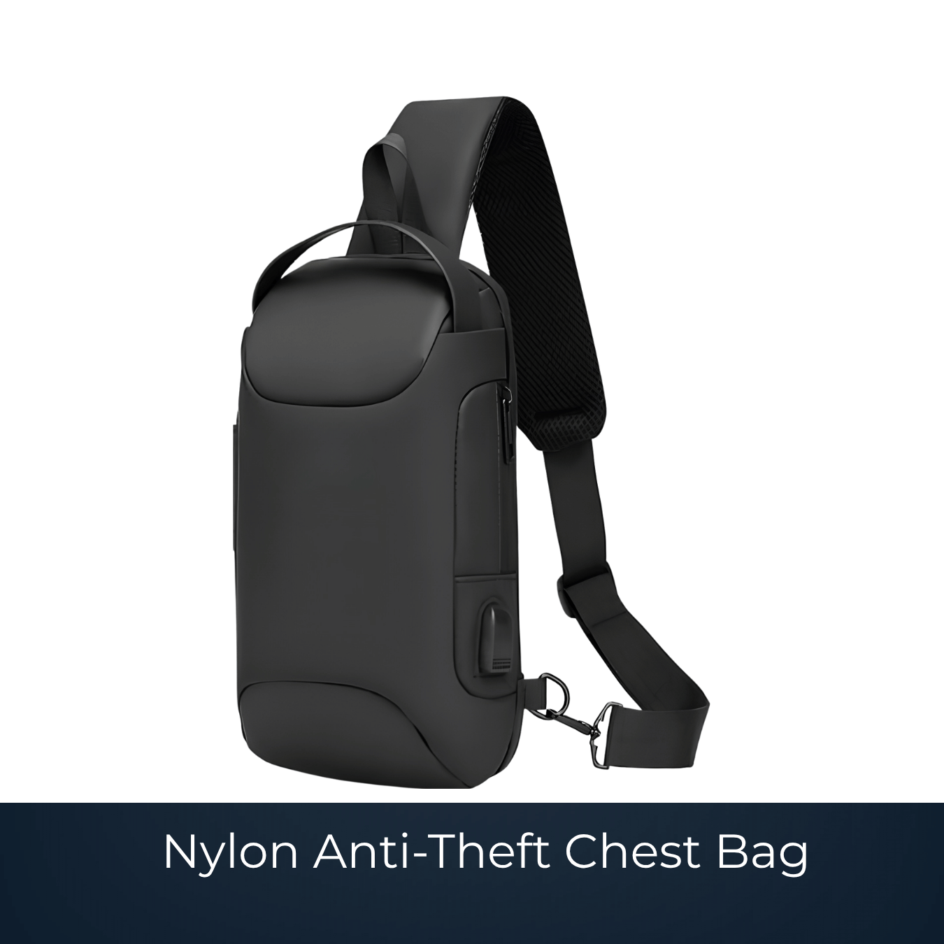 Custom nylon anti-theft chest bag manufactured by Bags2Crown Mumbai