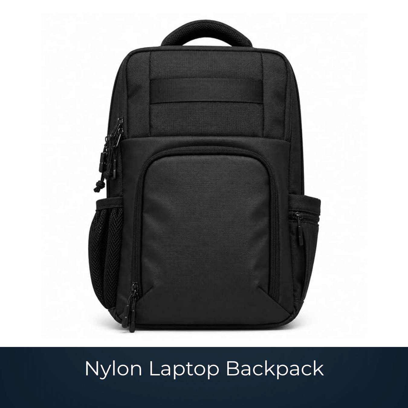 Custom nylon laptop backpack made to specification by Bags2Crown Mumbai