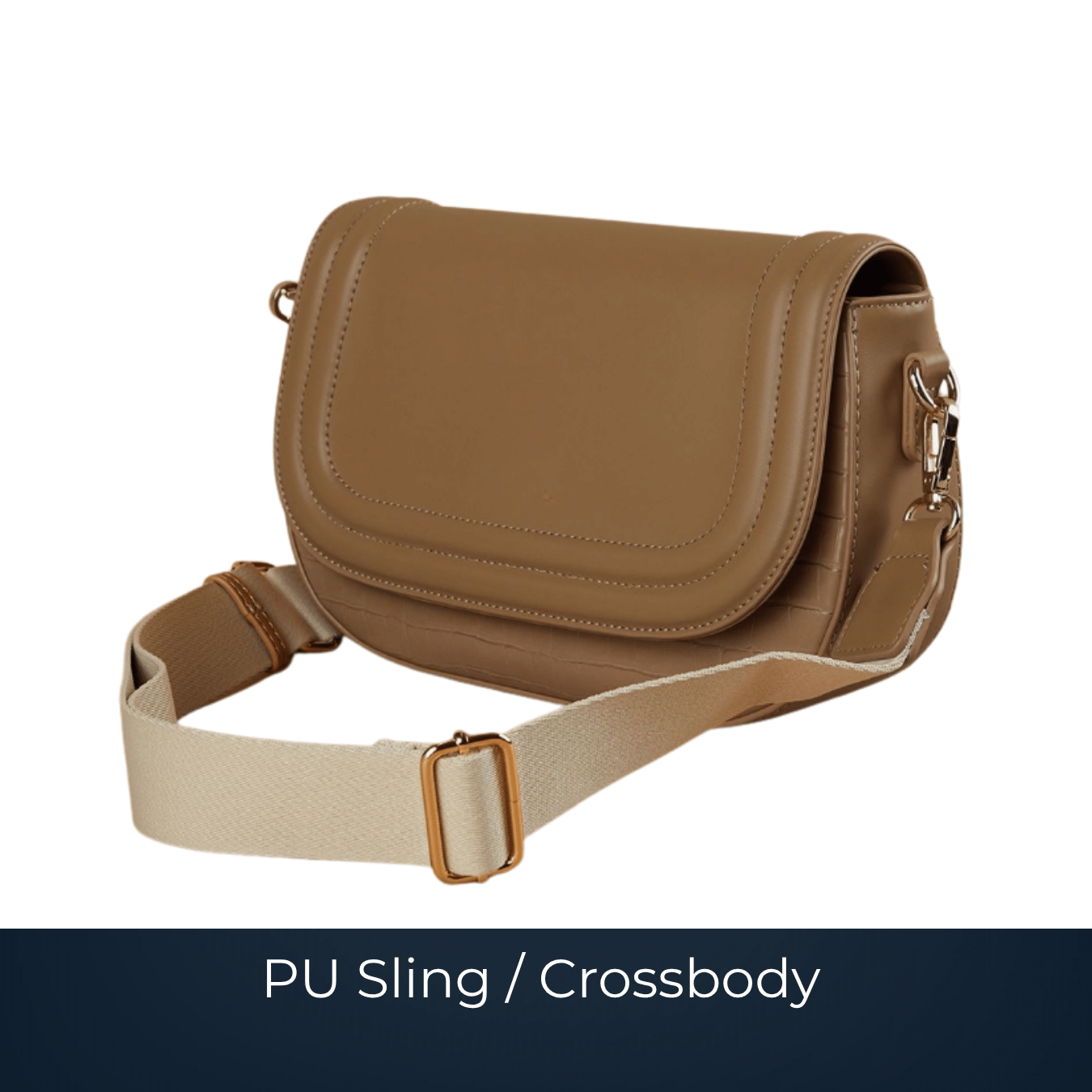 Custom women's PU sling crossbody bag by Bags2Crown Mumbai