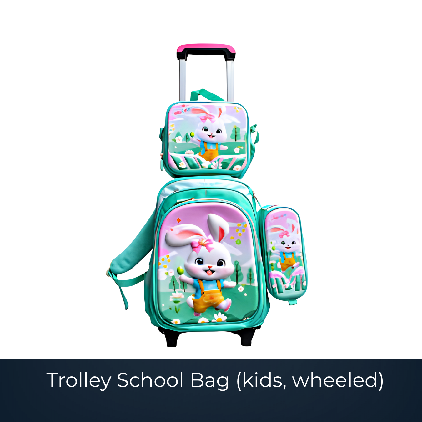 Wheeled school trolley bag for children supplied by Bags2Crown Mumbai