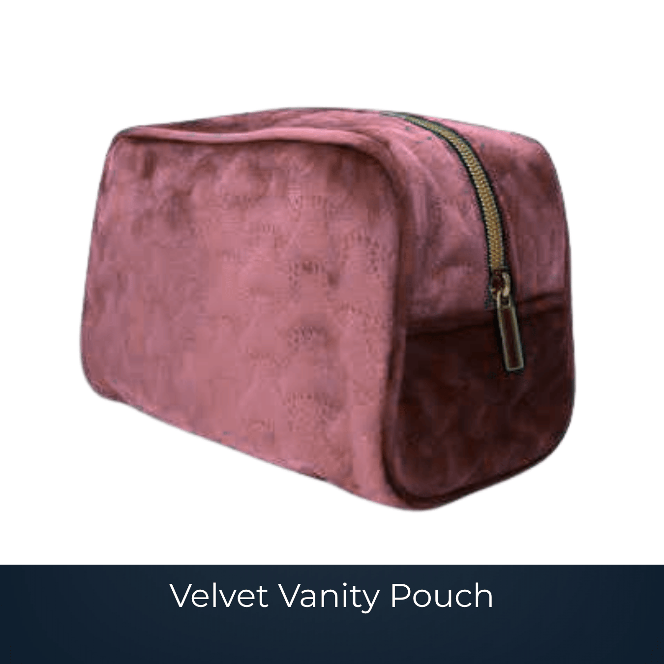 Bulk velvet vanity pouch manufactured by Bags2Crown Mumbai